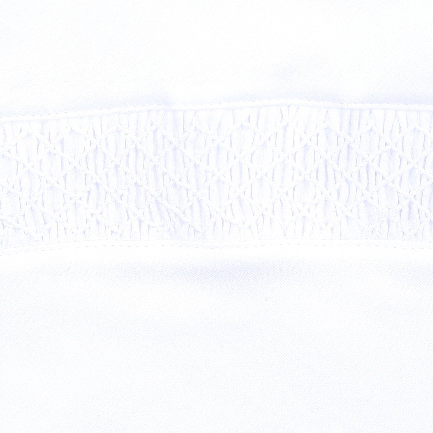 Magnolia Baby Solid Essentials White Smocked Footie