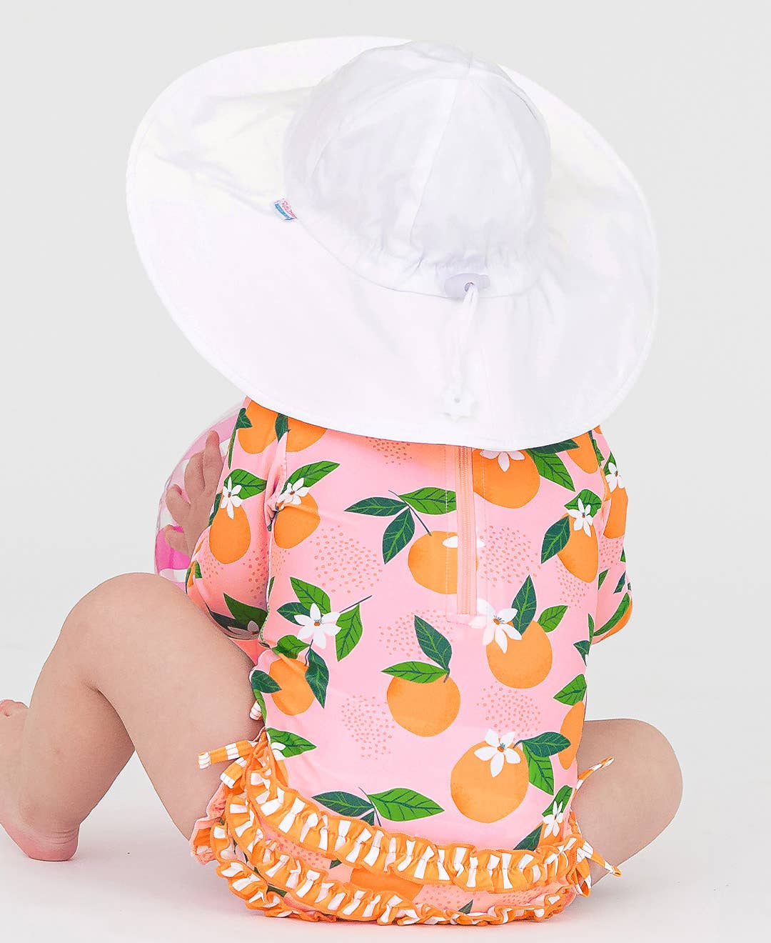 Rufflebutts Kids White Sun Protective Hat