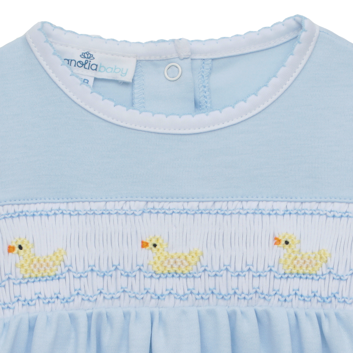 Magnolia Baby Little Ducklings Classics Smocked Gown - Light Blue
