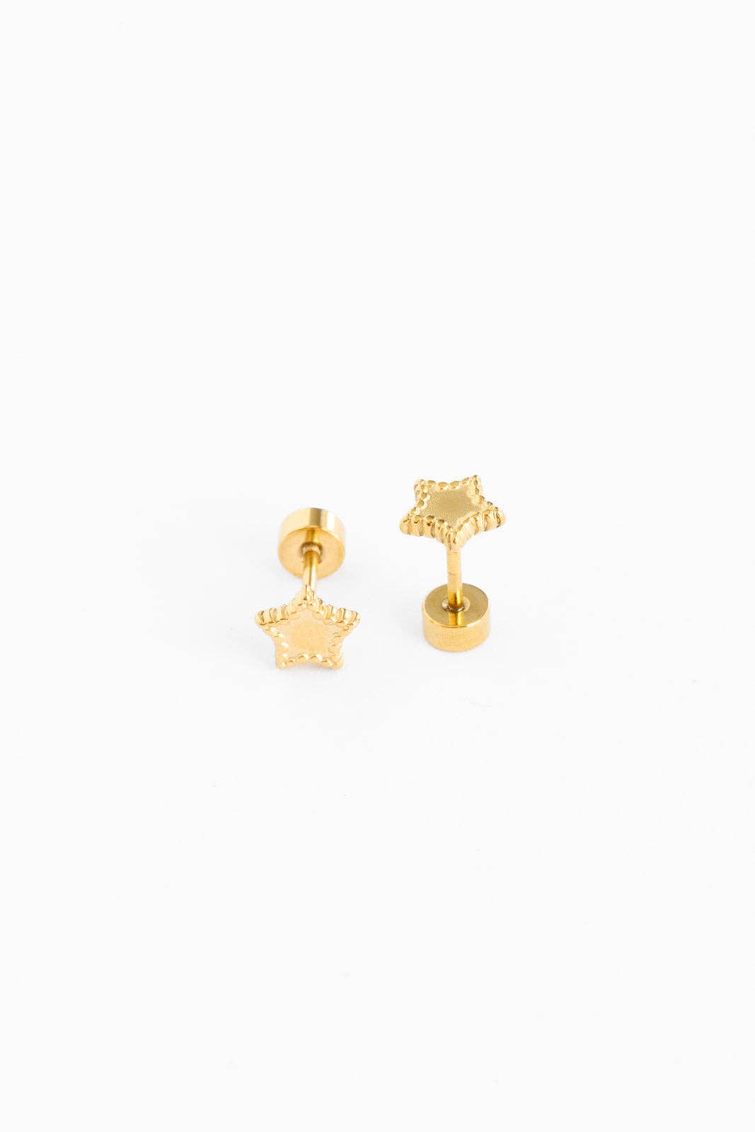 Pip Pop Post Beaded Star Stud Earrings - Hypoallergenic, Flat Back, Girl
