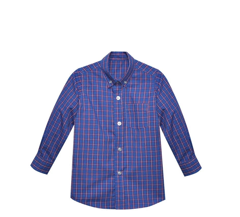 Remember Nguyen Arthur Brother Button Down Shirt--Blue Plaid