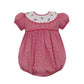Claire and Charlie Red Gingham Short Bubble with Candy Canes
