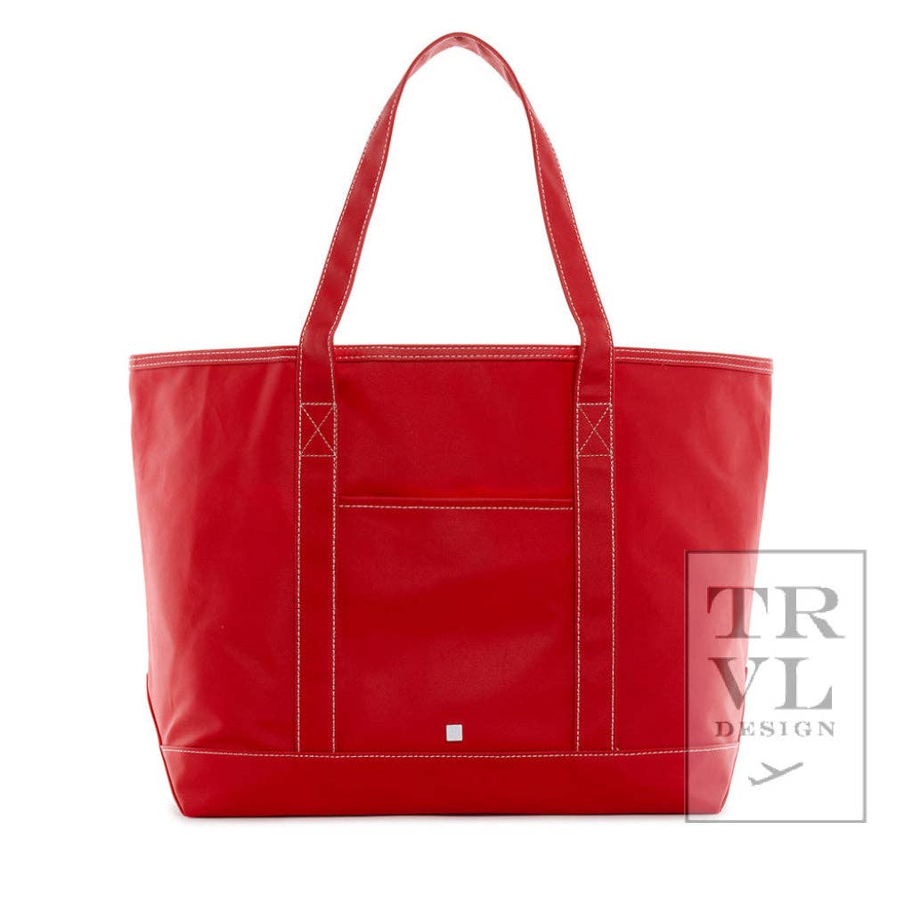 TRVL Design Maxi Tote - Coated Canvas Large Red *New!