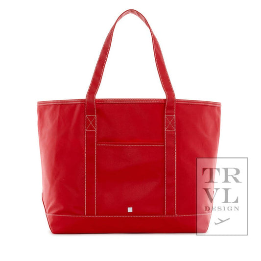 TRVL Design Maxi Tote - Coated Canvas Large Red *New!