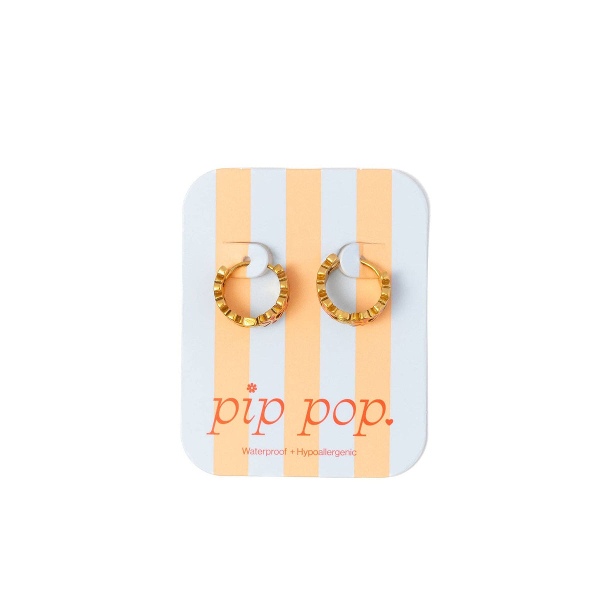 Pip Pop Post Bow Repeat Hoop Earrings - Hypoallergenic, Girl Gift