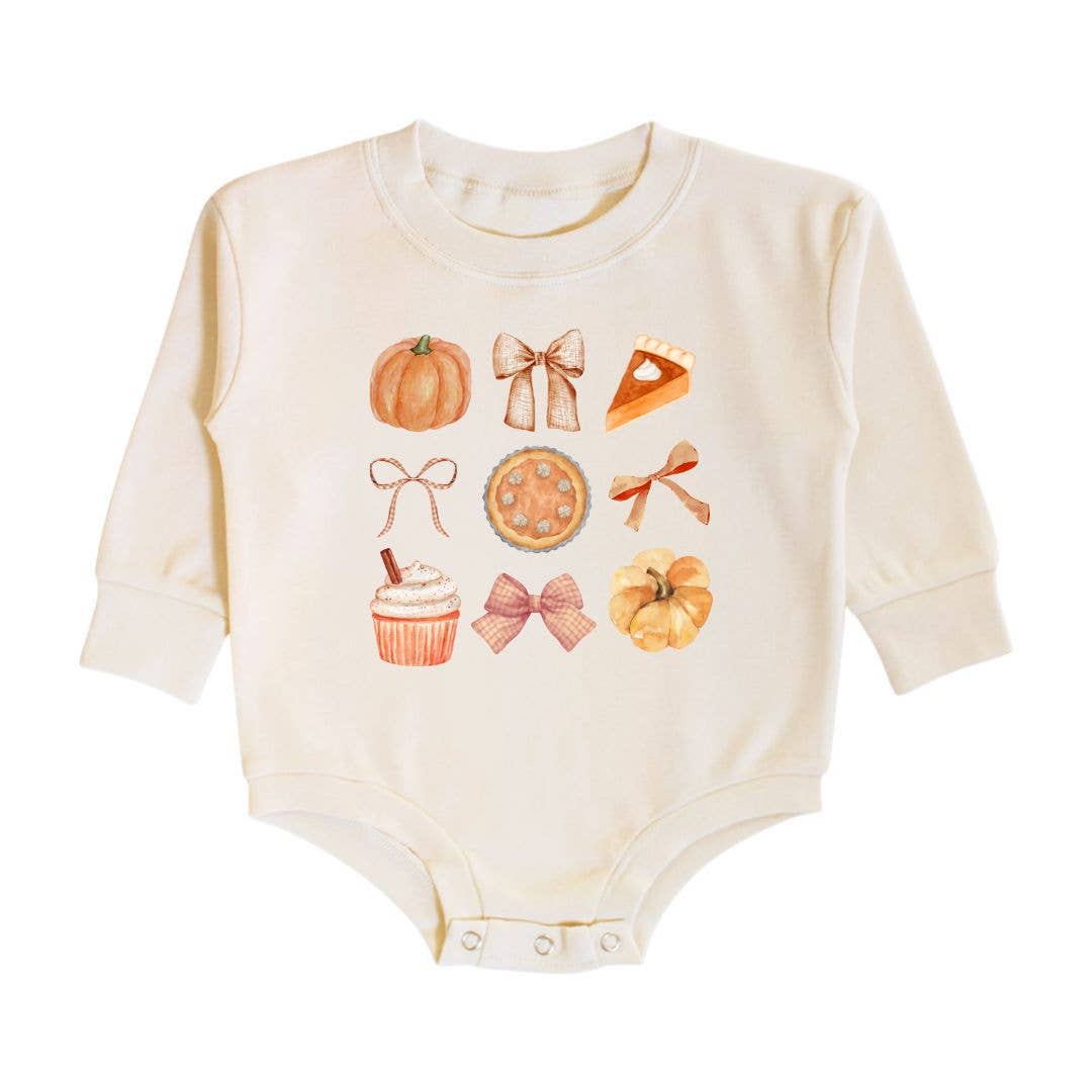 Sweet Wink Thankful Cutie Thanksgiving Long Sleeve Romper - Baby Fall