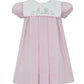 Anavini Pink Gingham Nativity Dress with Square Collar