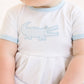 Magnolia Baby Gator Applique Bubble - Light Blue
