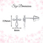 Sterling Silver Screw-Back Infinity Cross Baptism Earrings
