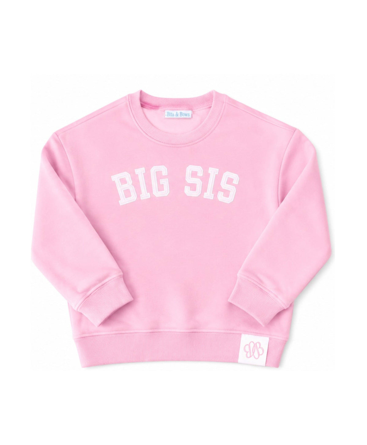 Bits and Bows Big Sister Pink Sweatshirt