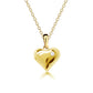 Girls 14K Gold-Plated Puff Heart Charm Necklace