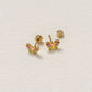 Pip Pop Post Colorful Butterfly Stud - Hypoallergenic, Flat Back, Girl