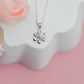 Sterling Silver Girls Pink Pearl Daisy Necklace for Kids