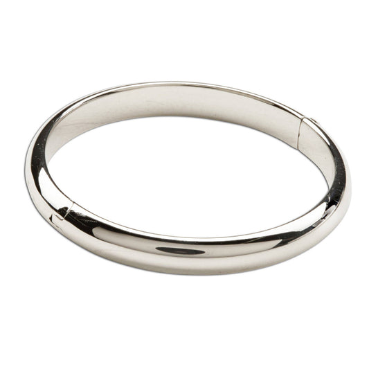 Classic Silver Bangle Bracelets for Babies, Kids or Women