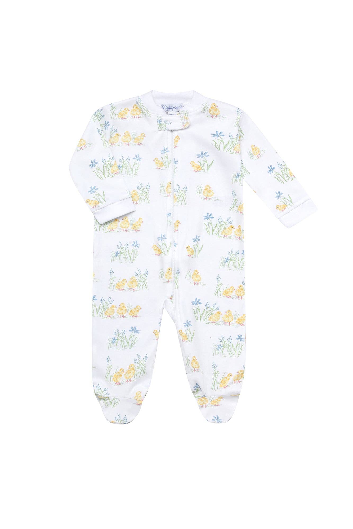 Nellapima Chicks Print Zipper Footie