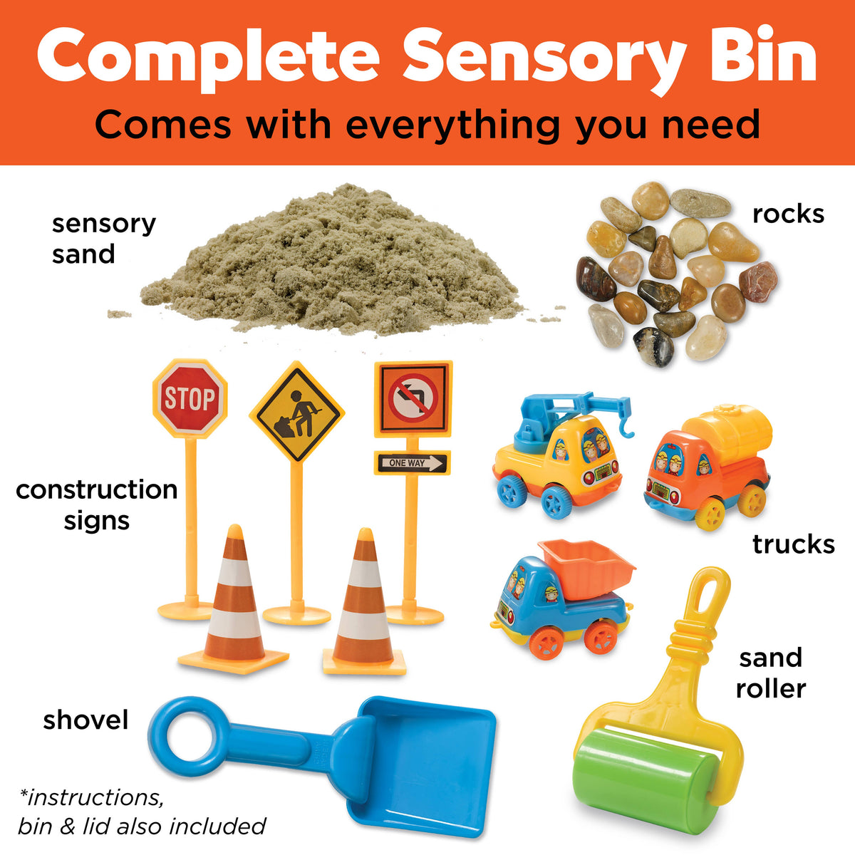 Faber-Castell Sensory Bin Construction Zone Activity Bin for Kids