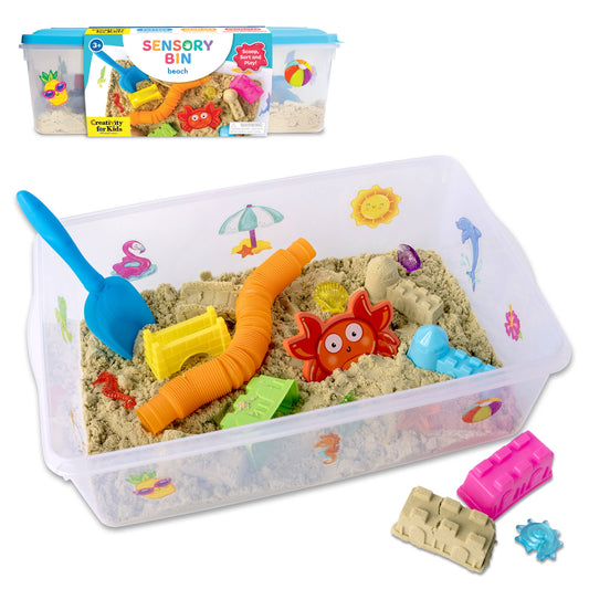 Faber-Castell Sensory Bin Beach Activity Bin for Kids