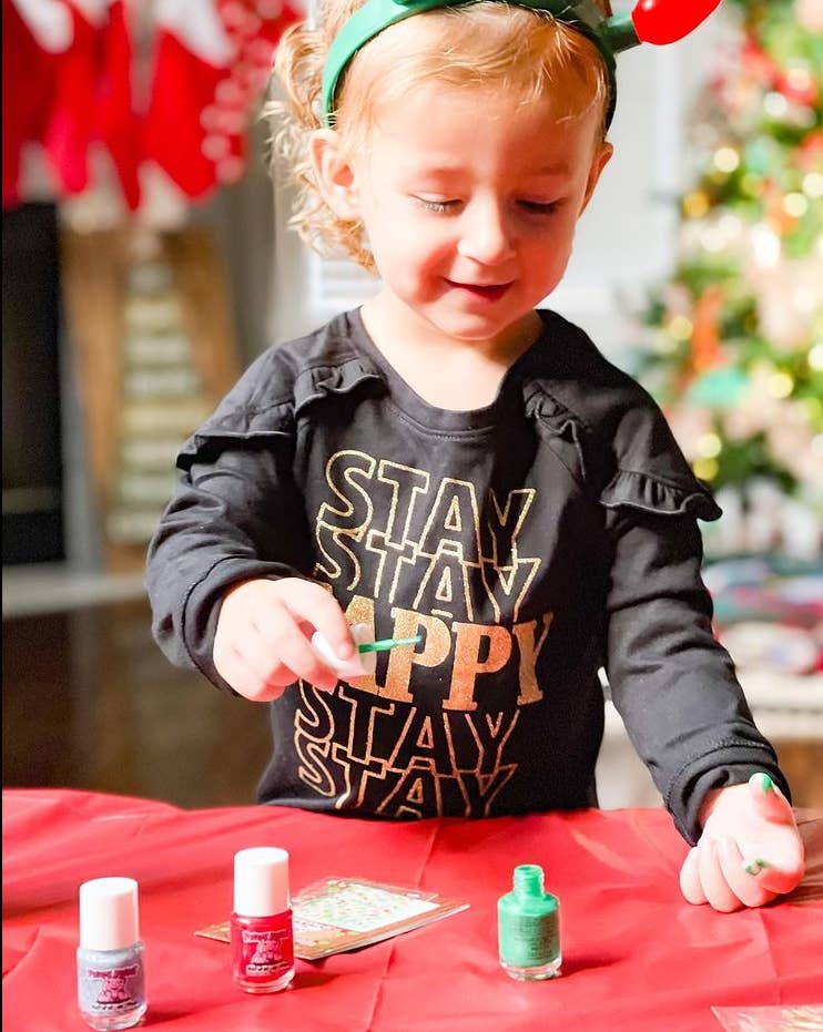 Piggy Paint Christmas Cutie Nail Art Non-Toxic Kids Nail Polish
