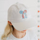 Sweet Wink Patchwork Bow Patch Patch Baseball Hat - Fourth of July