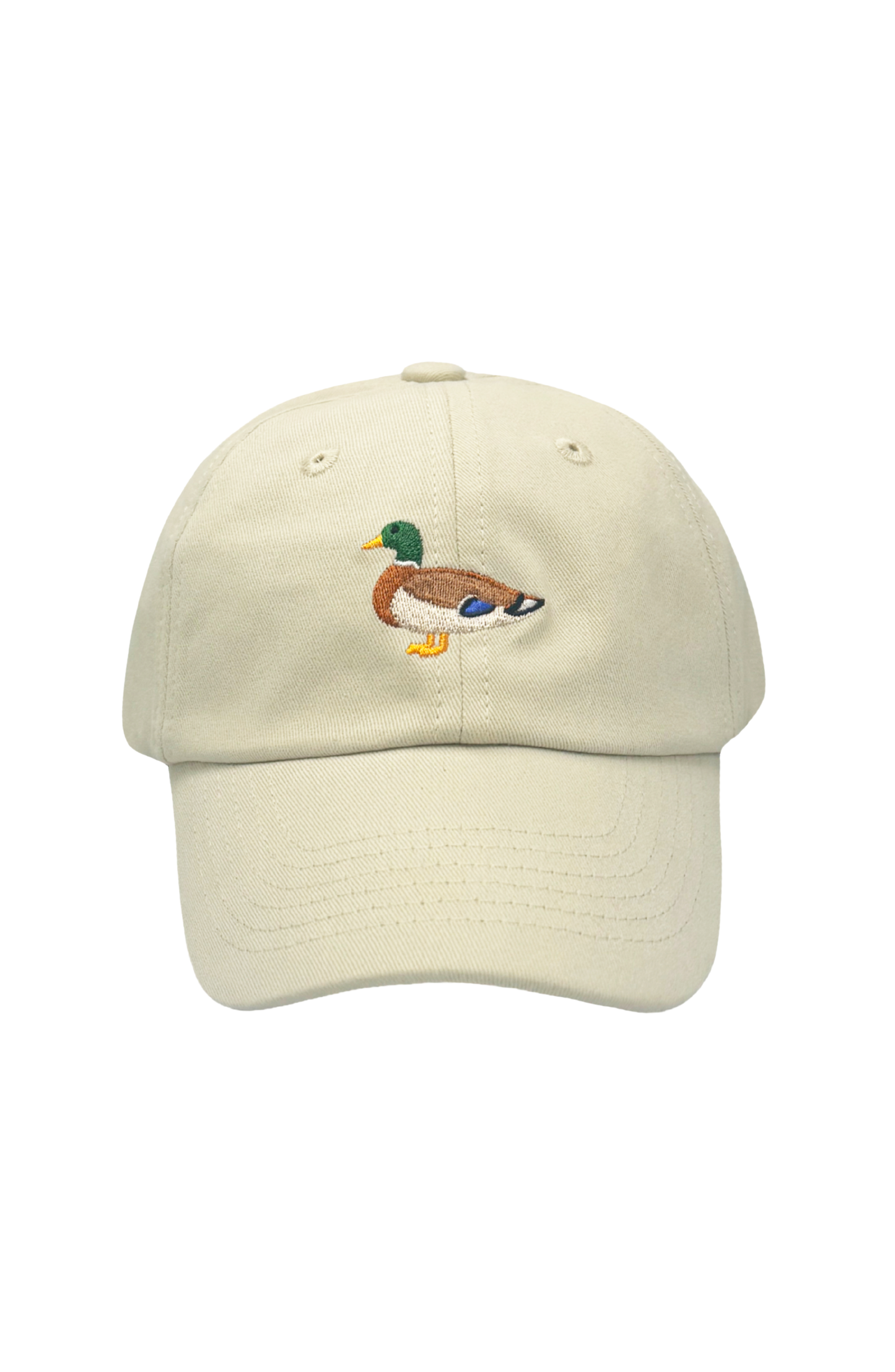 Bits and Bows Khaki Mallard Baseball Hat (Baby/Toddler, Youth)