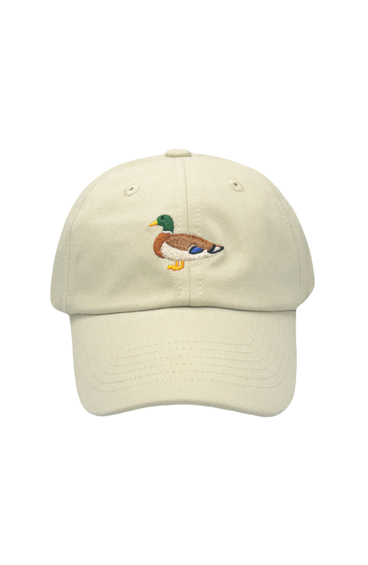 Bits and Bows Khaki Mallard Baseball Hat (Baby/Toddler, Youth)