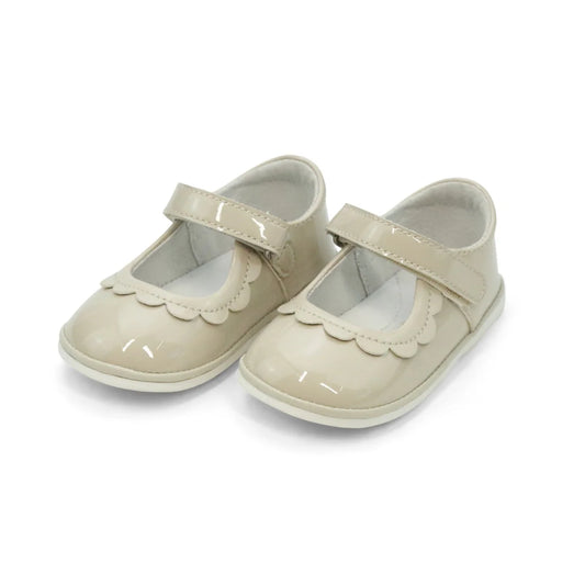 Angel Juliette Petal Mary Jane Shoes--Patent Cream