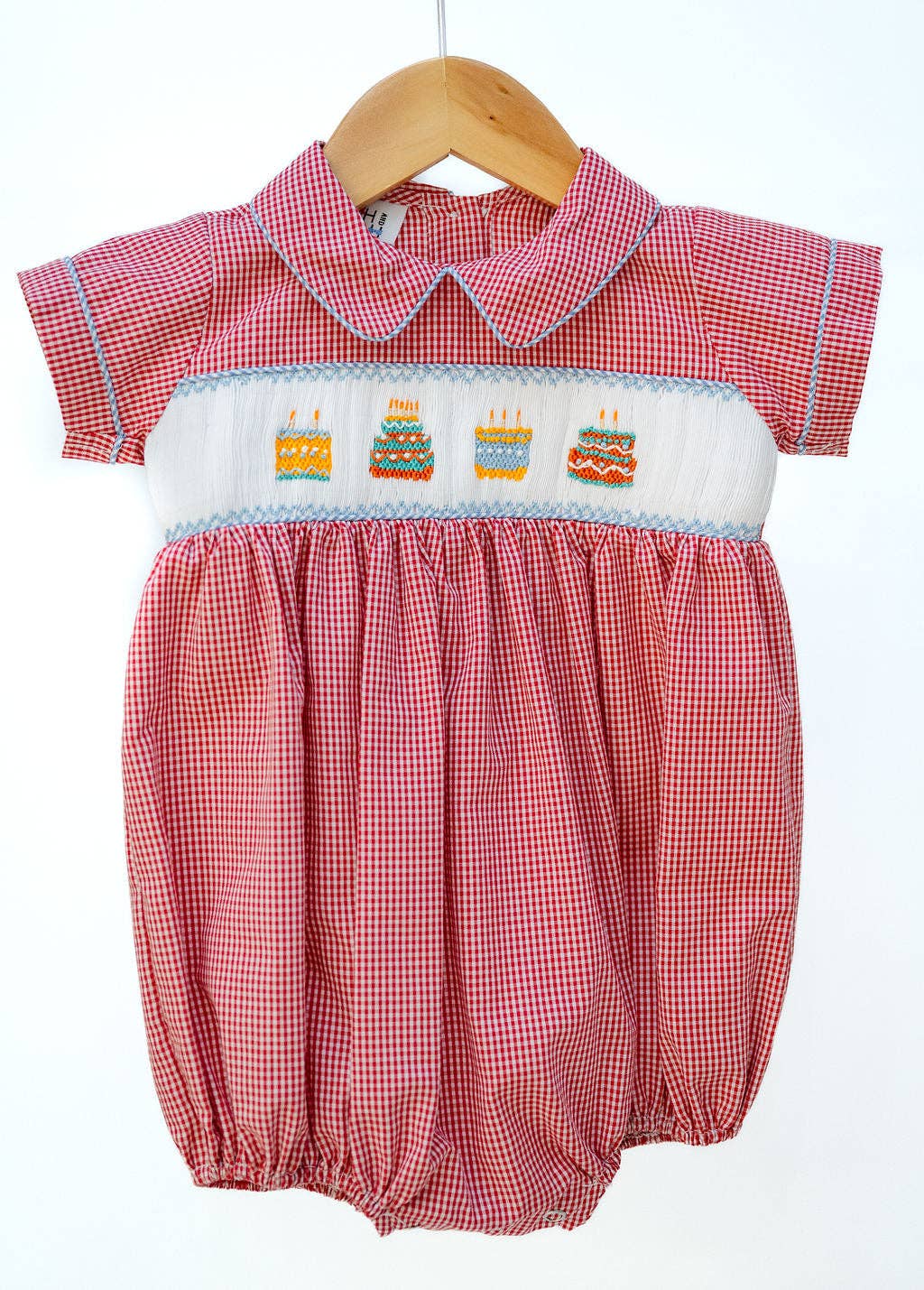 Ruth and Ralph Red Birthday Cakes Smocked Henry Bubble