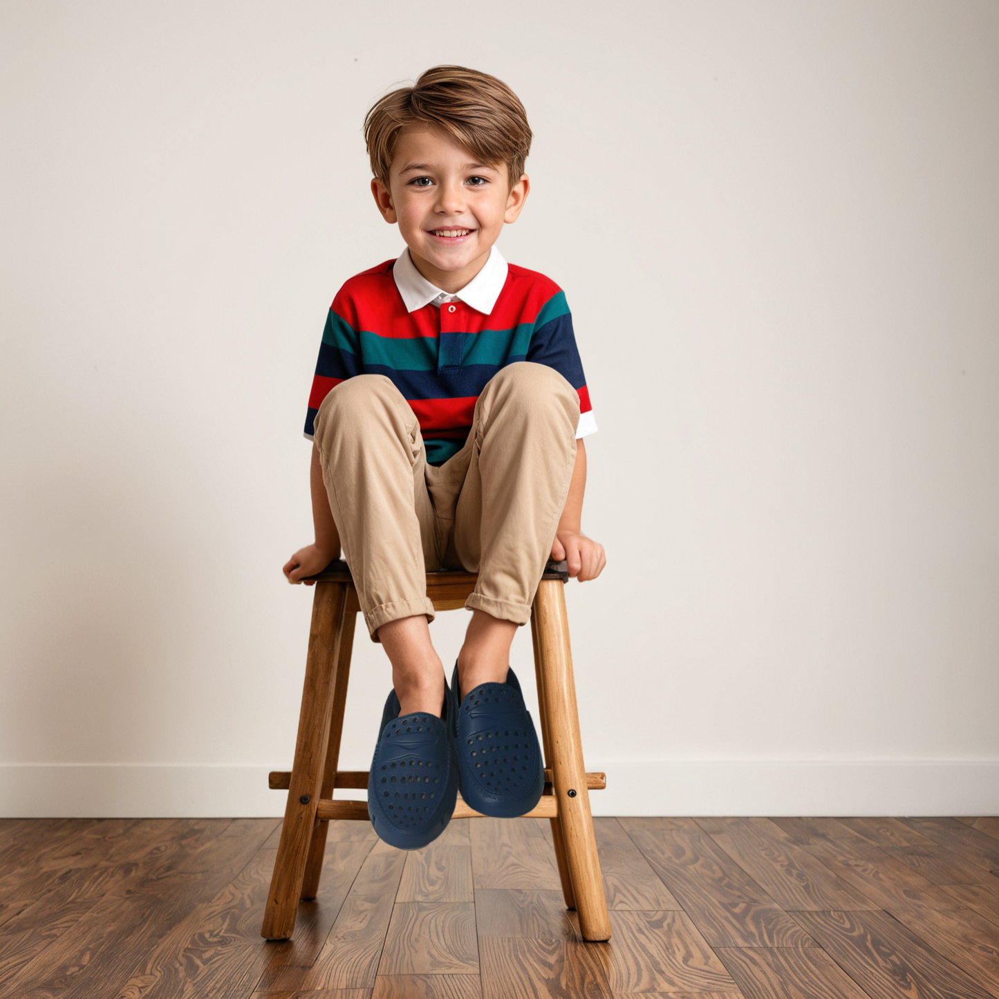FLOAFERS PRODIGY DRIVER NAVY PEONY/BRIGHT WHITE - KIDS