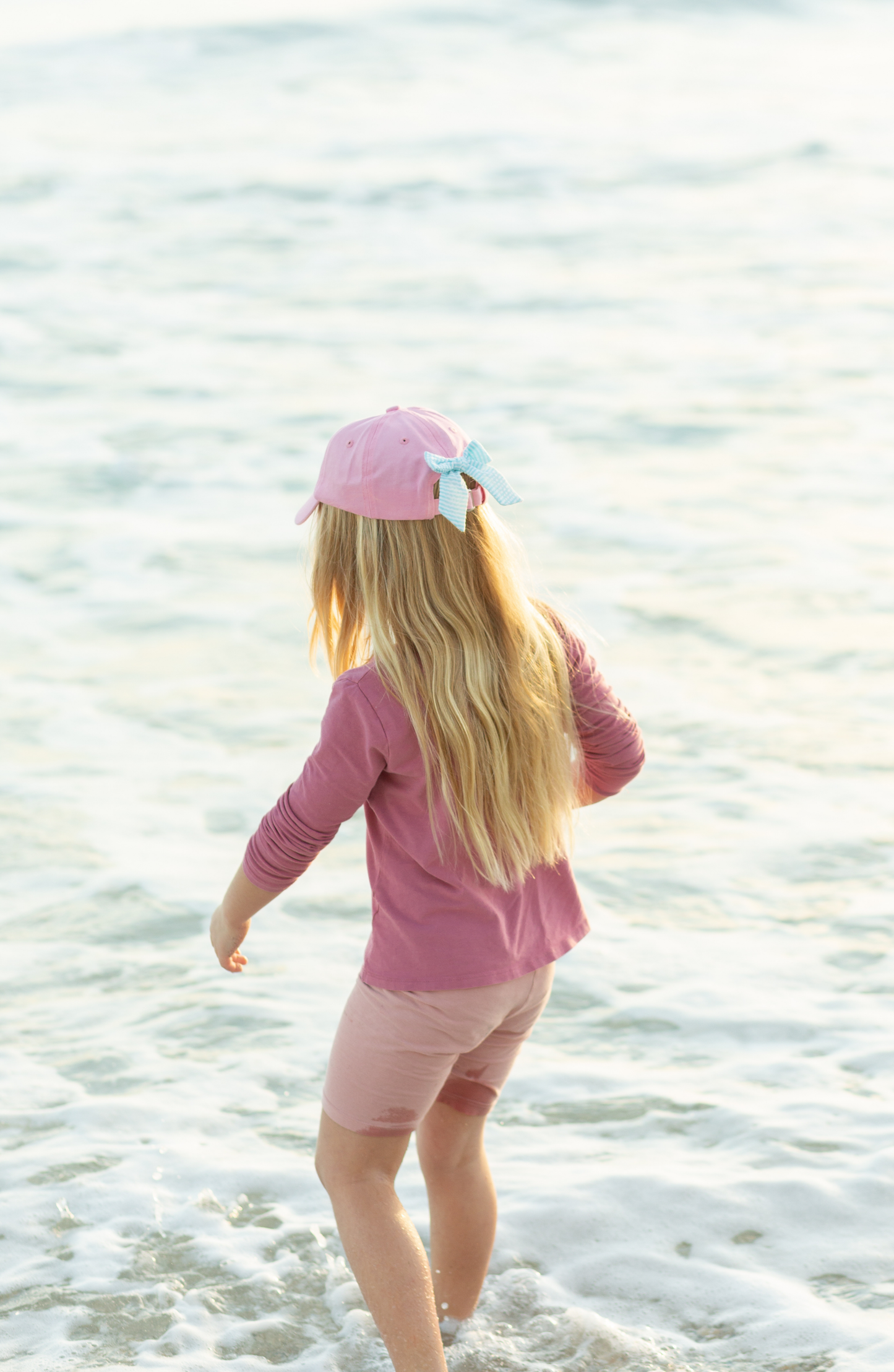 Bits and Bows Pink Mermaid Bow Baseball Hat