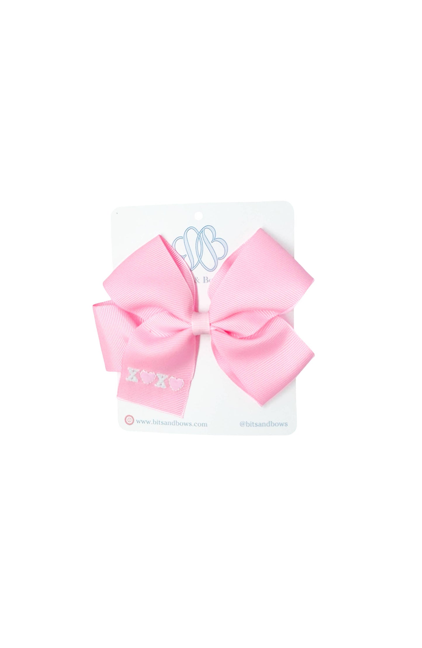 Valentine's Day XOXO Hair Bow (Hot Pink, Pink)