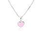 Children's Sterling Silver Pink Heart Necklace, Kids & Girls