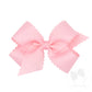 Medium Grosgrain Hair Bow with Scalloped Edge--Light Pink