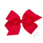 Wee Ones Medium Grosgrain Bow with Scallop Edge--Red