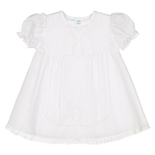 Feltman Brothers White Lace Ribbon Slip Dress