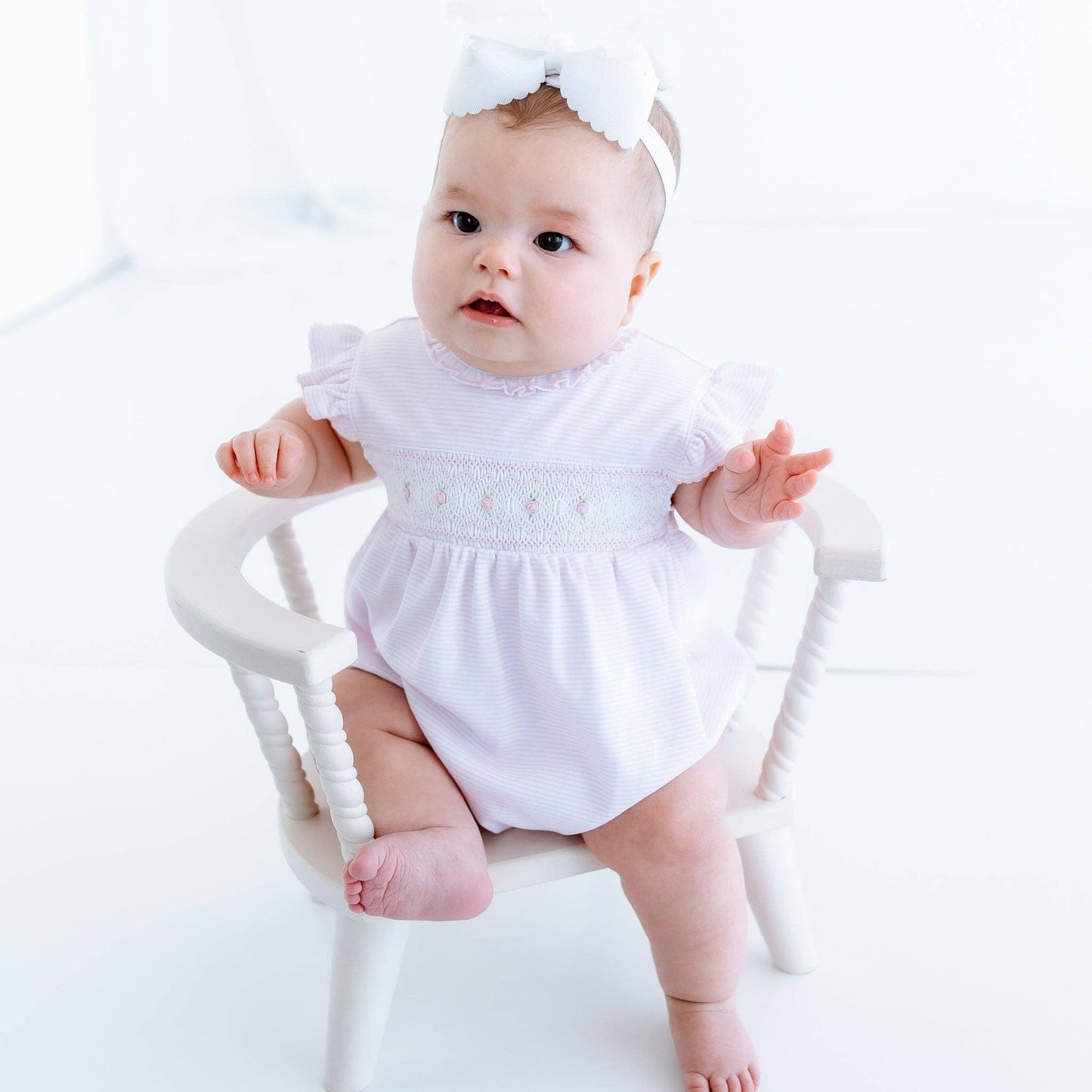 Magnolia Baby Julia Smocked Bubble - Pink
