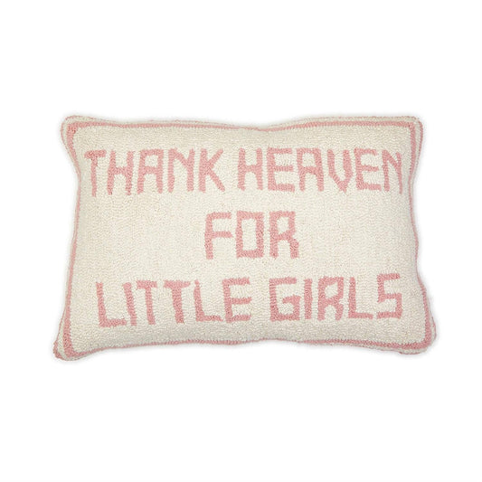 Thank Heaven for Little Girls Embroidery Decorative Pillow