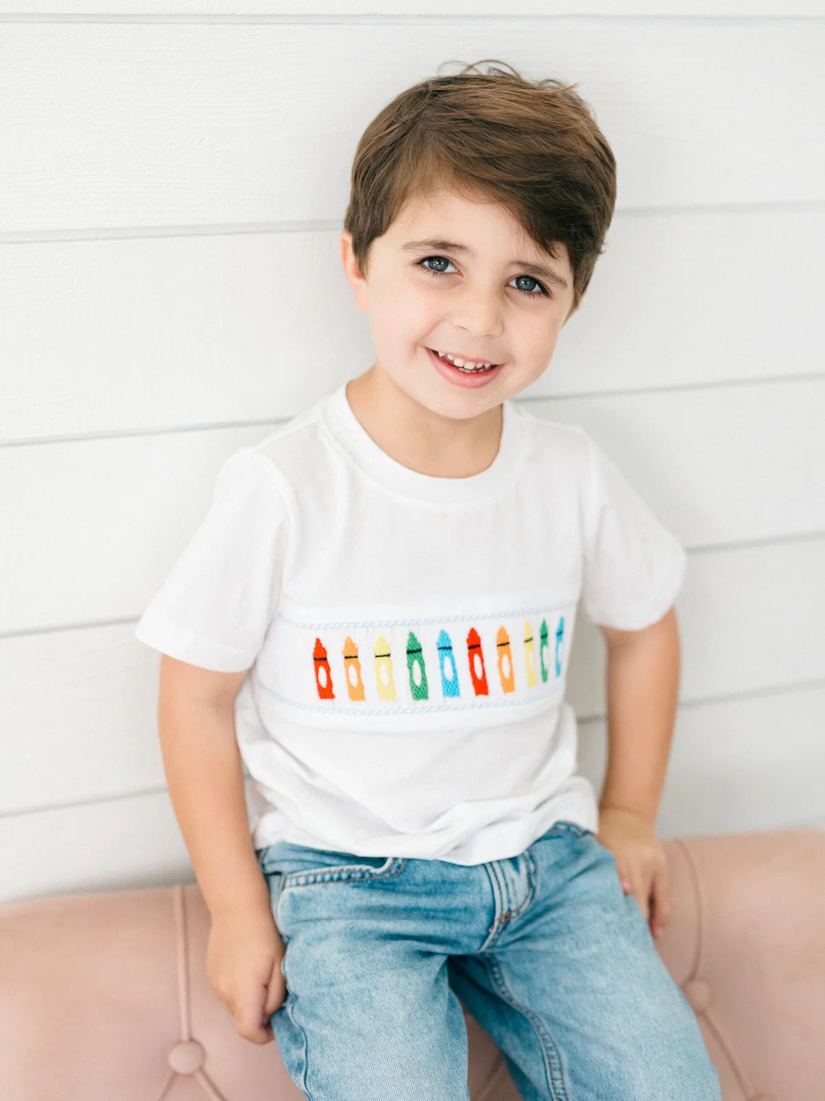 Poppy Kids Smocked Crayon T-Shirt