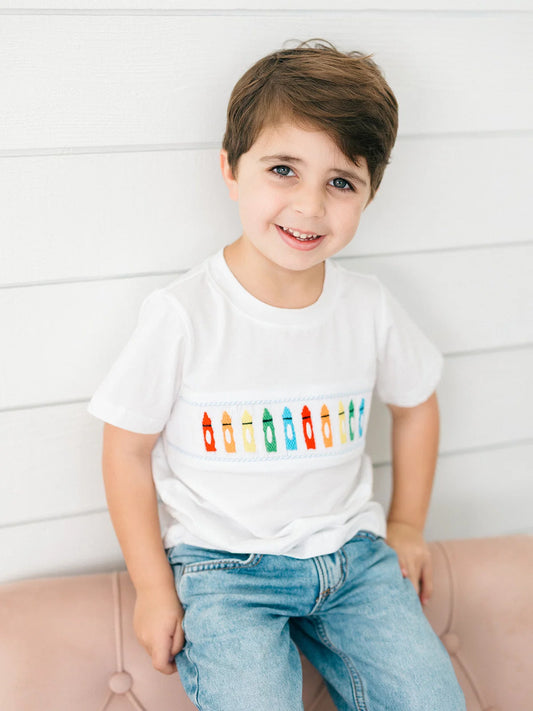 Poppy Kids Smocked Crayon T-Shirt