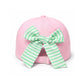 Bits and Bows Dog in Golf Cart Bow Baseball Hat--Pink