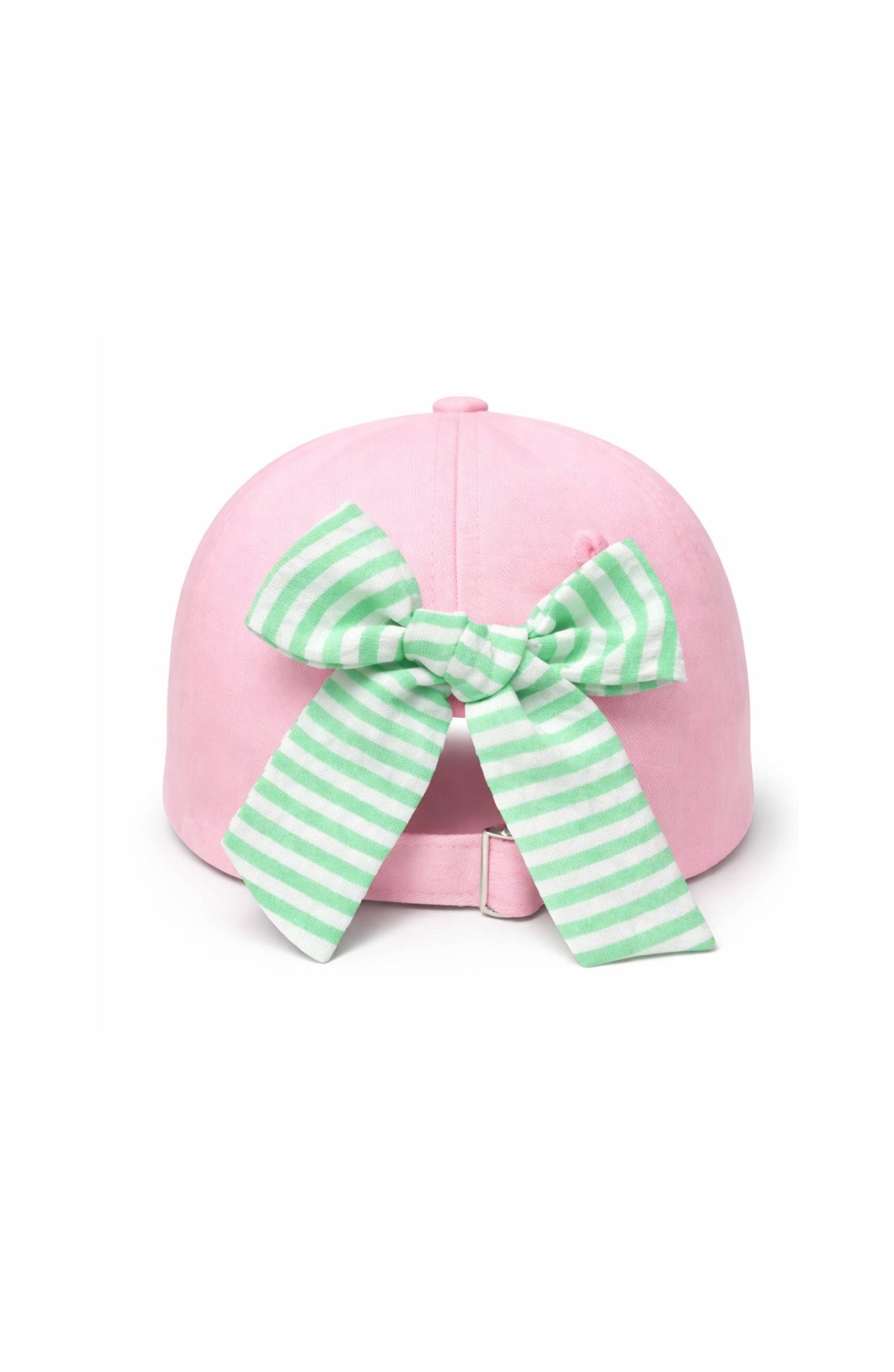 Bits and Bows Dog in Golf Cart Bow Baseball Hat--Pink