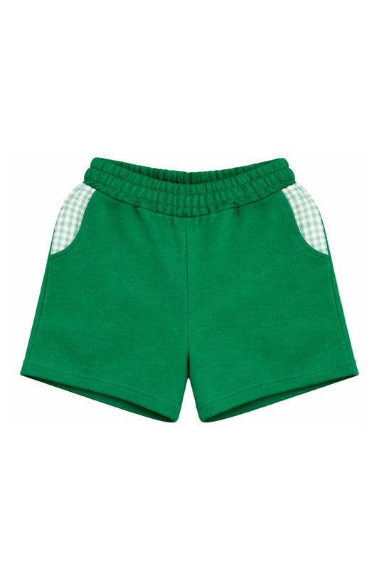 Bits and Bows The Seersucker Pocket Short - Green