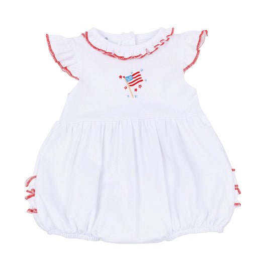 Magnolia Baby A Sparkly Fourth Ruffle Bubble