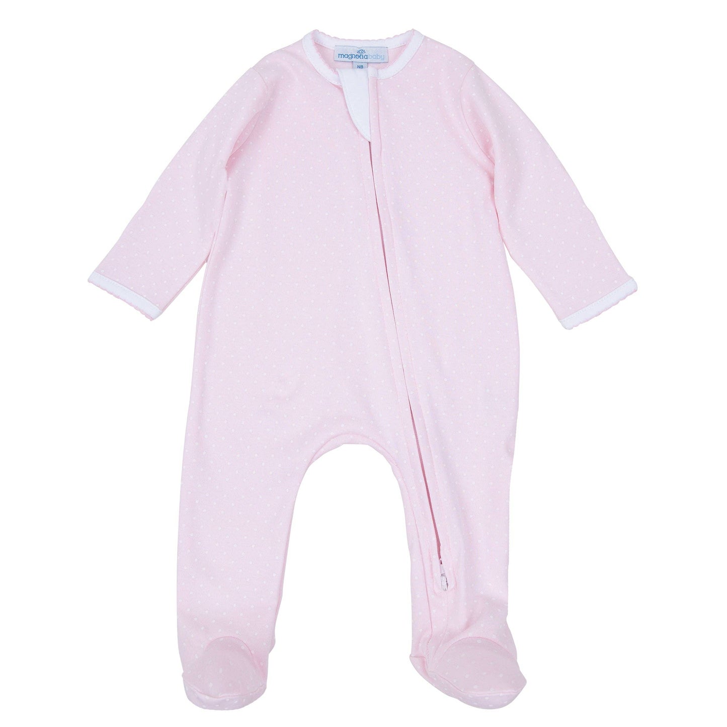 Magnolia Baby Simply Sweet Zip Footie - Pink