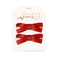 Red Glitter Bow Clip Set - Fourth of July - Kids Hair