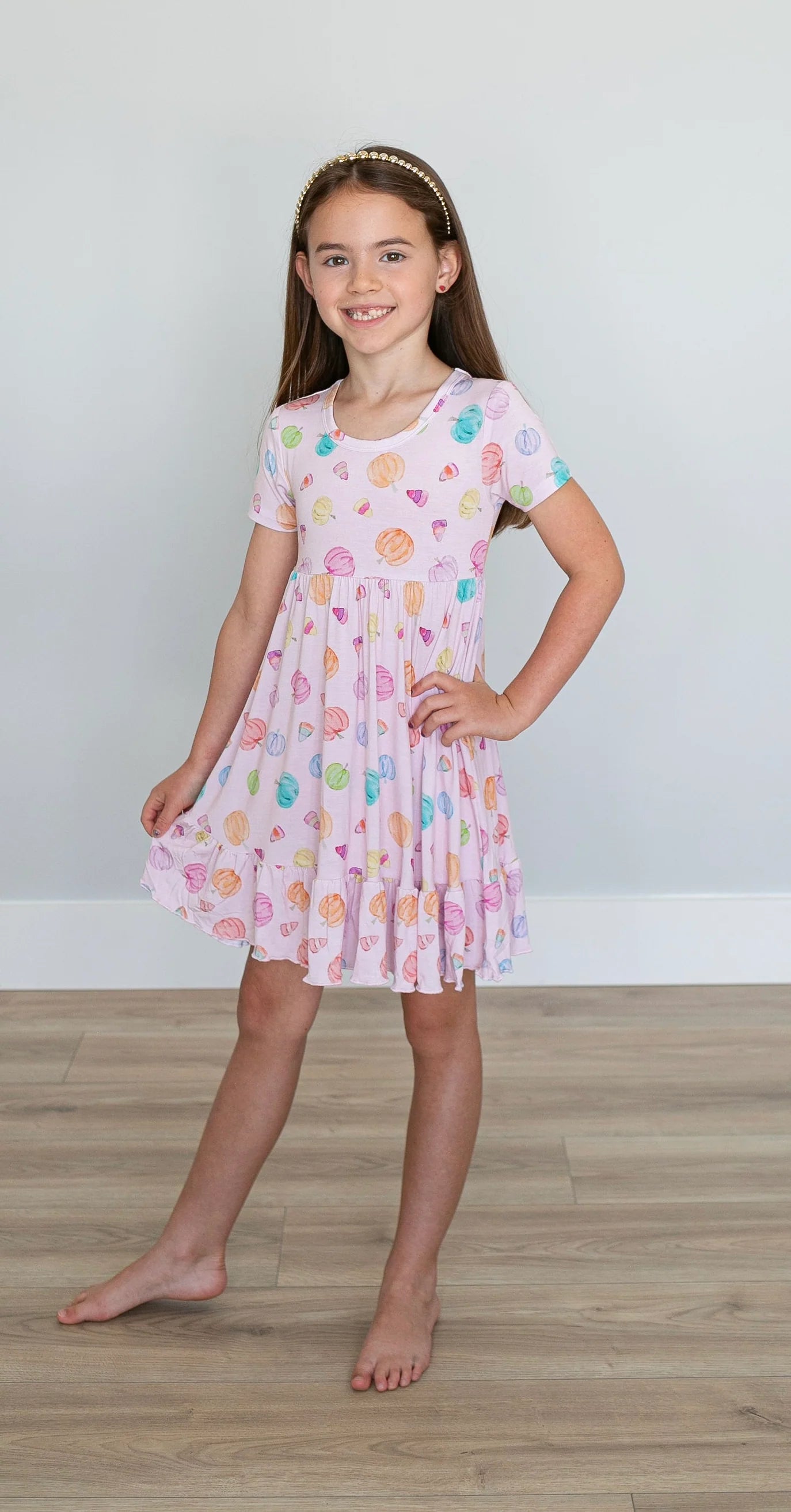 Sweet Bay Clothing Pink Pumpkin Ruffle Twirl Gown