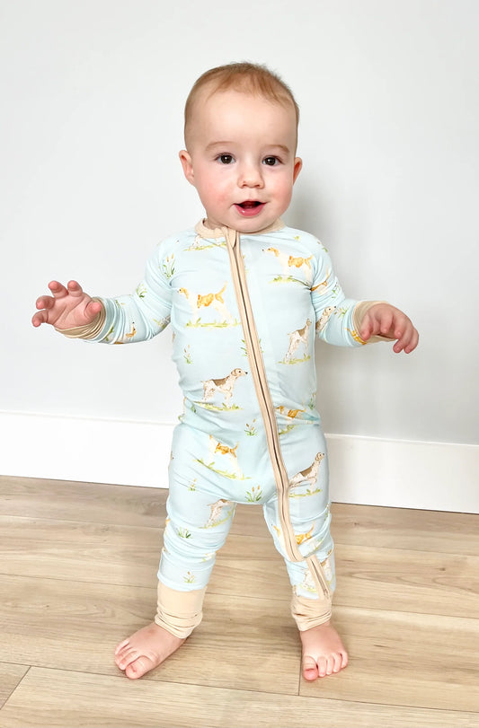 Sweet Bay Clothing Hunting Dogs Zipper Onesie