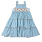 Whimsy Bay Goldfish Gang Smocked Tiered Dress