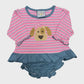 Three Sisters Puppy Applique Bloomer Set
