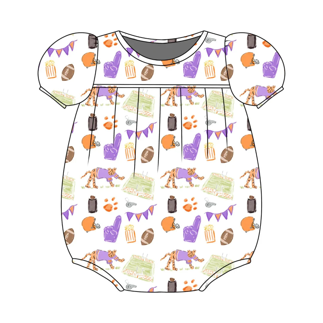 Three Little Ducks Abigail Bubble--Game Day Tiger Paws