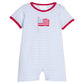 Little English Applique Romper--Flag